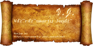 Vörösmarty Jenő névjegykártya